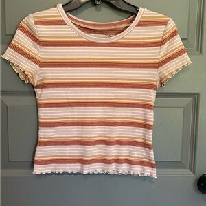 Striped Ribbed Women's Top